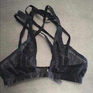 Black Lacey/ strapy bralette